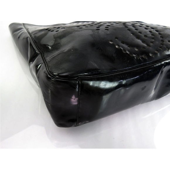 CHANEL Glossy Black Tote with Stud Accents - Picture 6 of 16